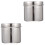 2Pièces Conteneur Stérilisation Inox Argenté Pour Coton 7
