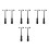 8Pcs Professional Tendon Tap Hammer Neuro Exam Tool Assorted Colors 8