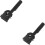 2Pcs Lightweight Black Mop Handle Clamp Easy Fix Mop Pole Adapter 8