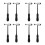 8Pcs Professional Tendon Tap Hammer Neuro Exam Tool Assorted Colors 5