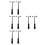 8Pcs Professional Tendon Tap Hammer Neuro Exam Tool Assorted Colors 9