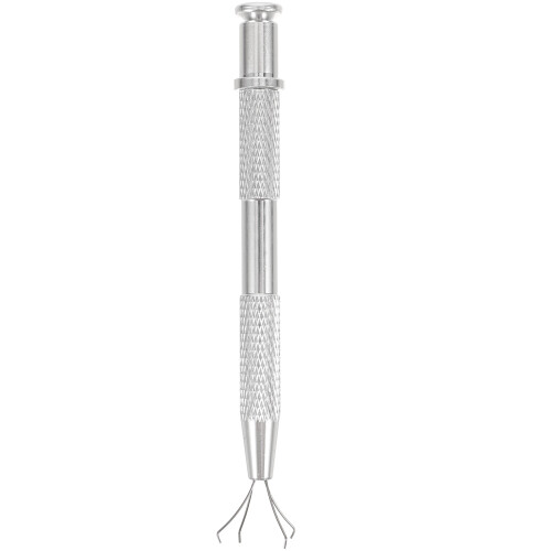 2Pièces Outil Pince 4 Griffes Maniucure Acier Argent