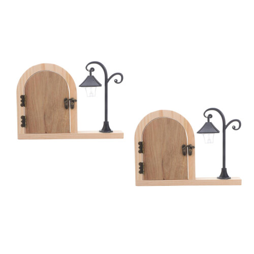 2Pièces Plaques Sortie Électrique Bois Khaki - Décor Féérique Sûr 2