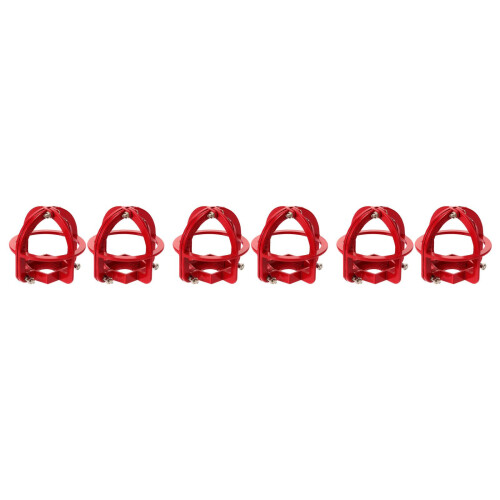 6Pièces Cache Tête Sprinkler Rouge Métal Durable Installation Facile 2