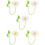 5Pcs White Crochet Car Rearview Mirror Hanging Ornament 7