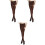 3Pièces Collants Élégants Café Femme Élastiques Durable Usage Varié 2