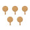 5Pcs Khaki Round Cutting Board for Pizza Cake and Snacks 6