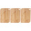 3Pcs Sturdy Bamboo Pastry Mat Light Brown Kitchen Cutting Board 3