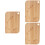 3Pcs Sturdy Bamboo Pastry Mat Light Brown Kitchen Cutting Board 4