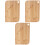 3Pcs Sturdy Bamboo Pastry Mat Light Brown Kitchen Cutting Board 2