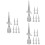 18Pcs Decorative Iron Fence Post Caps Silver Durable Outdoor Covers 8
