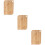 3Pcs Sturdy Bamboo Pastry Mat Light Brown Kitchen Cutting Board 6