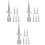 18Pcs Decorative Iron Fence Post Caps Silver Durable Outdoor Covers 6