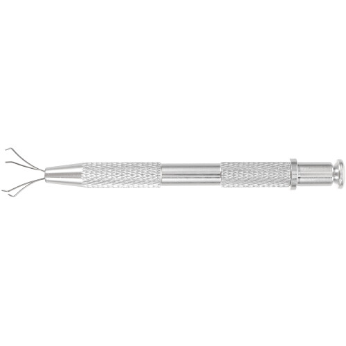 2Pièces Outil Pince 4 Griffes Maniucure Acier Argent 1
