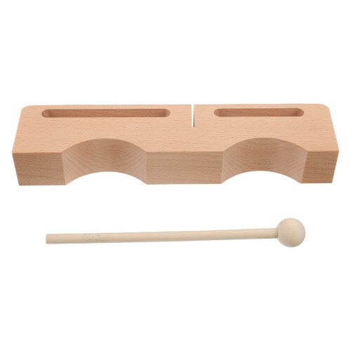 3Pièces Bloc De Percussion En Bois Pour Enfants Couleur Clair