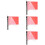 4Pcs Handheld Competition Flags Solid Color Lightweight Referee Flags 6