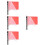 4Pcs Handheld Competition Flags Solid Color Lightweight Referee Flags 7