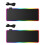 2Pcs LED Mouse Mat Black Rgb Luminous Glowing Mouse Pad for Computer 3