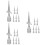 18Pcs Decorative Iron Fence Post Caps Silver Durable Outdoor Covers 9