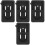 4Pièces Protection Silicone Noire Pour Élégant 3