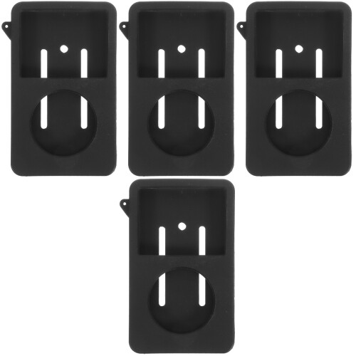 4Pièces Protection Silicone Noire Pour Élégant 2