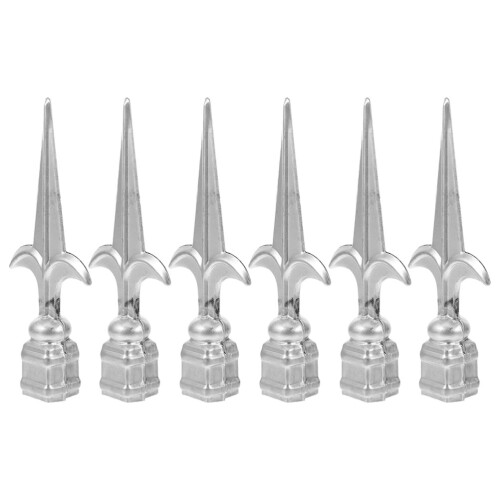 18Pcs Decorative Iron Fence Post Caps Silver Durable Outdoor Covers 1
