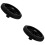 2Pcs Black Plastic Rubber Wheels for Trash Can Repairs 6