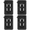4Pièces Protection Silicone Noire Pour Élégant 5