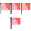 4Pcs Handheld Competition Flags Solid Color Lightweight Referee Flags 4