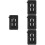 4Pièces Protection Silicone Noire Pour Élégant 6