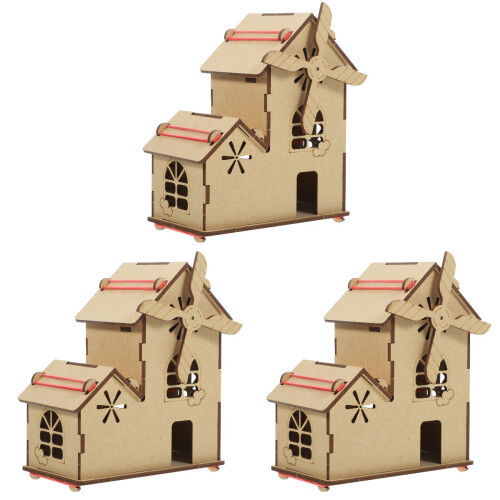 3Ensembles Jouets À Assembler En Bois Beige Pour Enfants 2