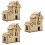 3Ensembles Jouets À Assembler En Bois Beige Pour Enfants 8