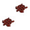 2Pièces Plateau Snack Tortue Bois Marron Élégant Pour Usage 4
