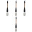 4Pièces Pinceaux Chinois Bois Poils Naturels Multicolores 5