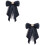 2Pièces Broche Nœud Noir Élégant Et 6