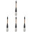 4Pièces Pinceaux Chinois Bois Poils Naturels Multicolores 4