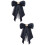 2Pièces Broche Nœud Noir Élégant Et 7