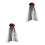 2Pièces -Têtes Voile Noir Halloween Cérémonies 9