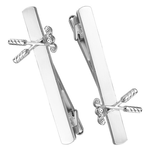 8Pièces Clips À Cravate Simple Et En Cuivre Argenté
