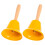 5Pièces Cloche Main Décorative Métal Bois Polyvalente 2