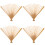 4Pièces Support Éventail En Bambou Orange Résistant Pour DIY Cadeau 7