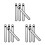 12Pcs White LED Horse Leg Straps Durable Gear 8