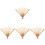 4Pièces Support Éventail En Bambou Orange Résistant Pour DIY Cadeau 4
