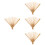 4Pièces Support Éventail En Bambou Orange Résistant Pour DIY Cadeau 8