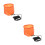 2Pièces Seau Camping Eva Orange Pliant Pour Appâts 6