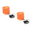 2Pièces Seau Camping Eva Orange Pliant Pour Appâts 3