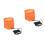 2Pièces Seau Camping Eva Orange Pliant Pour Appâts 4