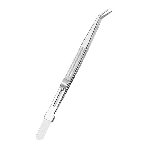 2Pièces Pinces En Acier Inoxydable Argentées Antistatiques 1