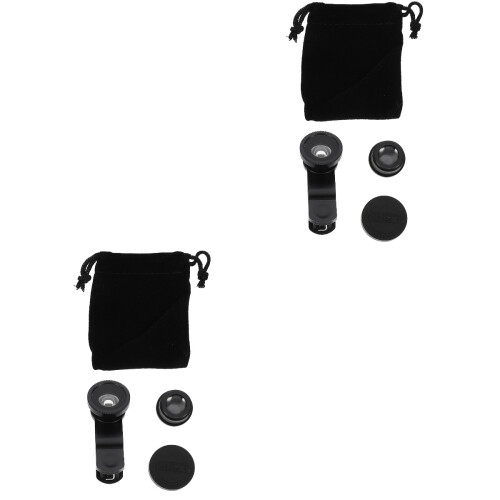 4Ensembles Lentilles Smartphone Macro Fisheye Noir Polyvalent 2