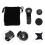 4Ensembles Lentilles Smartphone Macro Fisheye Noir Polyvalent 8